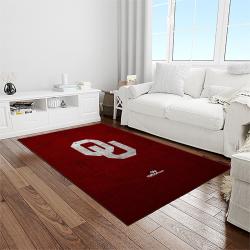 NCAA Oklahoma Sooners Sport Basketball And Foolball Team Logo Rectangle Area Rug OS100