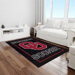 NCAA Oklahoma Sooners Sport Basketball And Foolball Team Logo Rectangle Area Rug OS11