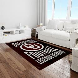 NCAA Oklahoma Sooners Sport Basketball And Foolball Team Logo Rectangle Area Rug OS16