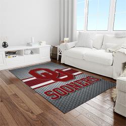 NCAA Oklahoma Sooners Sport Basketball And Foolball Team Logo Rectangle Area Rug OS18