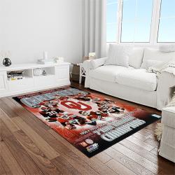 NCAA Oklahoma Sooners Sport Basketball And Foolball Team Logo Rectangle Area Rug OS22