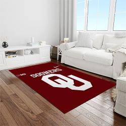 NCAA Oklahoma Sooners Sport Basketball And Foolball Team Logo Rectangle Area Rug OS28