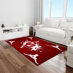 NCAA Oklahoma Sooners Sport Basketball And Foolball Team Logo Rectangle Area Rug OS29