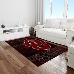 NCAA Oklahoma Sooners Sport Basketball And Foolball Team Logo Rectangle Area Rug OS31