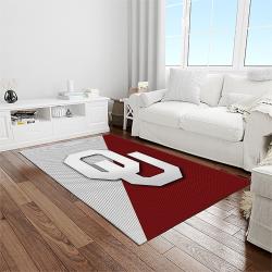 NCAA Oklahoma Sooners Sport Basketball And Foolball Team Logo Rectangle Area Rug OS33