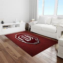 NCAA Oklahoma Sooners Sport Basketball And Foolball Team Logo Rectangle Area Rug OS49