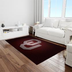 NCAA Oklahoma Sooners Sport Basketball And Foolball Team Logo Rectangle Area Rug OS51