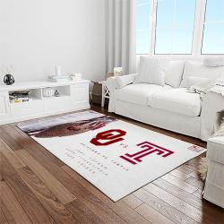 NCAA Oklahoma Sooners Sport Basketball And Foolball Team Logo Rectangle Area Rug OS53