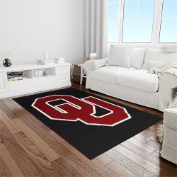 NCAA Oklahoma Sooners Sport Basketball And Foolball Team Logo Rectangle Area Rug OS66