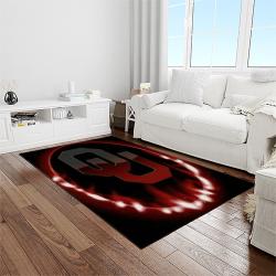 NCAA Oklahoma Sooners Sport Basketball And Foolball Team Logo Rectangle Area Rug OS76