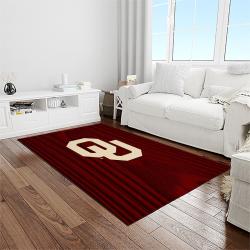 NCAA Oklahoma Sooners Sport Basketball And Foolball Team Logo Rectangle Area Rug OS79