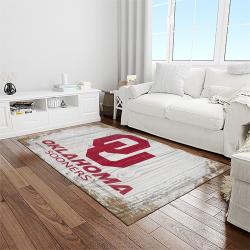 NCAA Oklahoma Sooners Sport Basketball And Foolball Team Logo Rectangle Area Rug OS80