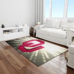 NCAA Oklahoma Sooners Sport Basketball And Foolball Team Logo Rectangle Area Rug OS82