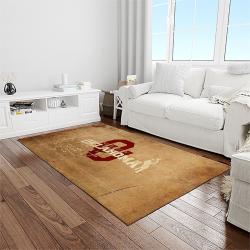 NCAA Oklahoma Sooners Sport Basketball And Foolball Team Logo Rectangle Area Rug OS83