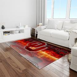 NCAA Oklahoma Sooners Sport Basketball And Foolball Team Logo Rectangle Area Rug OS89