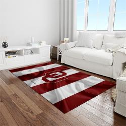 NCAA Oklahoma Sooners Sport Basketball And Foolball Team Logo Rectangle Area Rug OS91