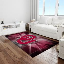 NCAA Oklahoma Sooners Sport Basketball And Foolball Team Logo Rectangle Area Rug OS93