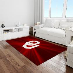 NCAA Oklahoma Sooners Sport Basketball And Foolball Team Logo Rectangle Area Rug OS98