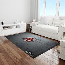 NCAA Oklahoma Sooners Sport Basketball And Foolball Team Logo Rectangle Area Rug OS99