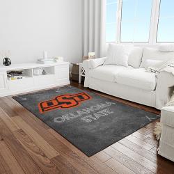NCAA Oklahoma State Cowboys Sport Basketball And Foolball Team Logo Rectangle Area Rug OSC03