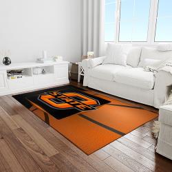 NCAA Oklahoma State Cowboys Sport Basketball And Foolball Team Logo Rectangle Area Rug OSC11