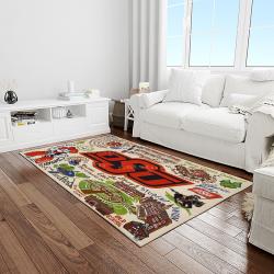 NCAA Oklahoma State Cowboys Sport Basketball And Foolball Team Logo Rectangle Area Rug OSC13