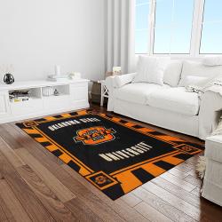 NCAA Oklahoma State Cowboys Sport Basketball And Foolball Team Logo Rectangle Area Rug OSC17