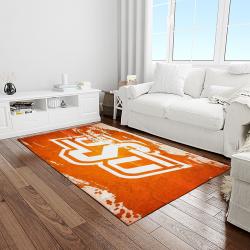NCAA Oklahoma State Cowboys Sport Basketball And Foolball Team Logo Rectangle Area Rug OSC39