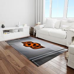 NCAA Oklahoma State Cowboys Sport Basketball And Foolball Team Logo Rectangle Area Rug OSC40