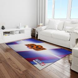 NCAA Oklahoma State Cowboys Sport Basketball And Foolball Team Logo Rectangle Area Rug OSC41