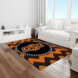 NCAA Oklahoma State Cowboys Sport Basketball And Foolball Team Logo Rectangle Area Rug OSC50
