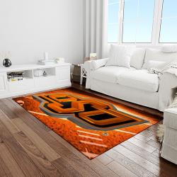 NCAA Oklahoma State Cowboys Sport Basketball And Foolball Team Logo Rectangle Area Rug OSC66