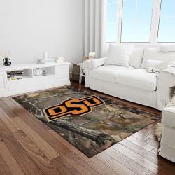 NCAA Oklahoma State Cowboys Sport Basketball And Foolball Team Logo Rectangle Area Rug OSC67