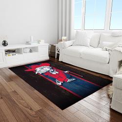 NCAA Ole Miss Rebels Sport Basketball And Foolball Team Logo Rectangle Area Rug OMR09