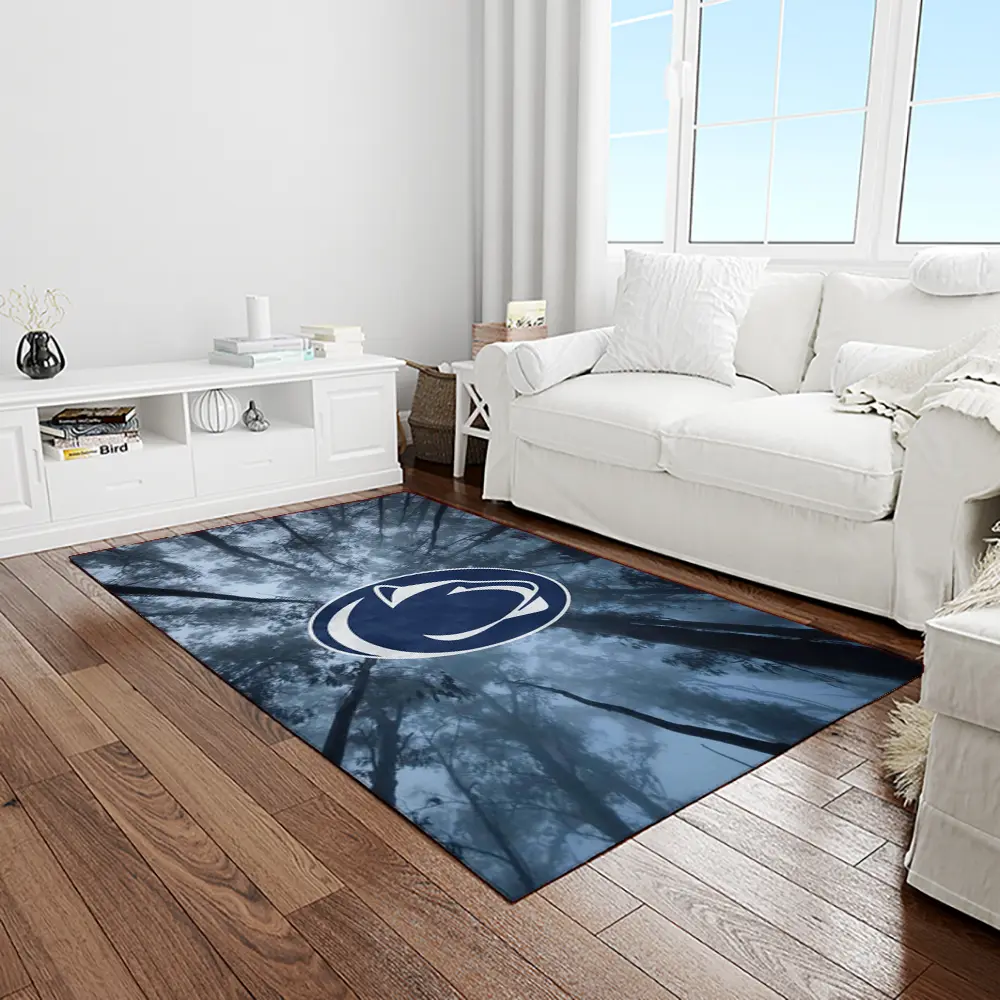 NCAA Penn State Nittany Lions College Sport Basketball And Foolball Team Logo Rectangle Area Rug PSNL02