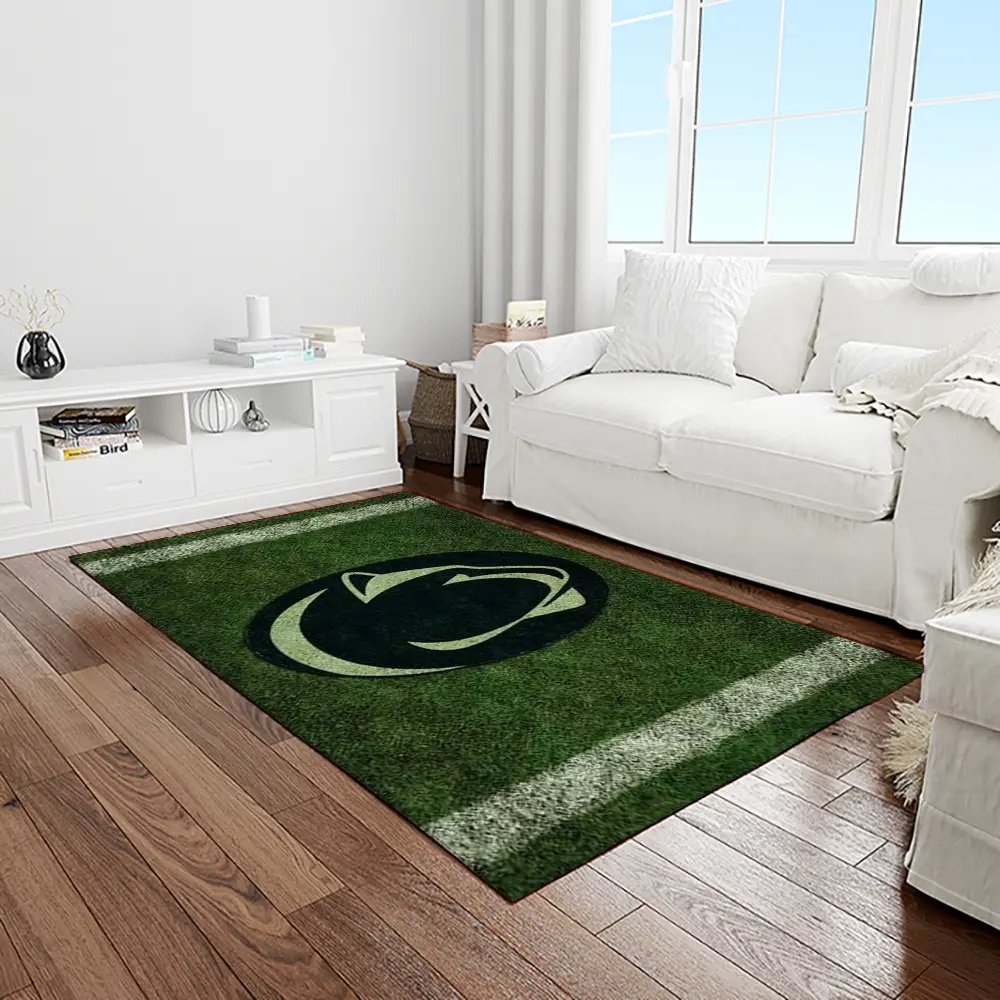 NCAA Penn State Nittany Lions College Sport Basketball And Foolball Team Logo Rectangle Area Rug PSNL21
