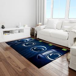 NCAA Penn State Nittany Lions College Sport Basketball And Foolball Team Logo Rectangle Area Rug PSNL24