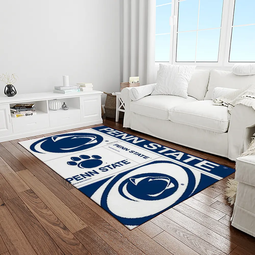 NCAA Penn State Nittany Lions College Sport Basketball And Foolball Team Logo Rectangle Area Rug PSNL29