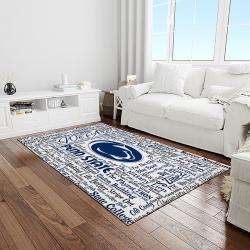 NCAA Penn State Nittany Lions College Sport Basketball And Foolball Team Logo Rectangle Area Rug PSNL35
