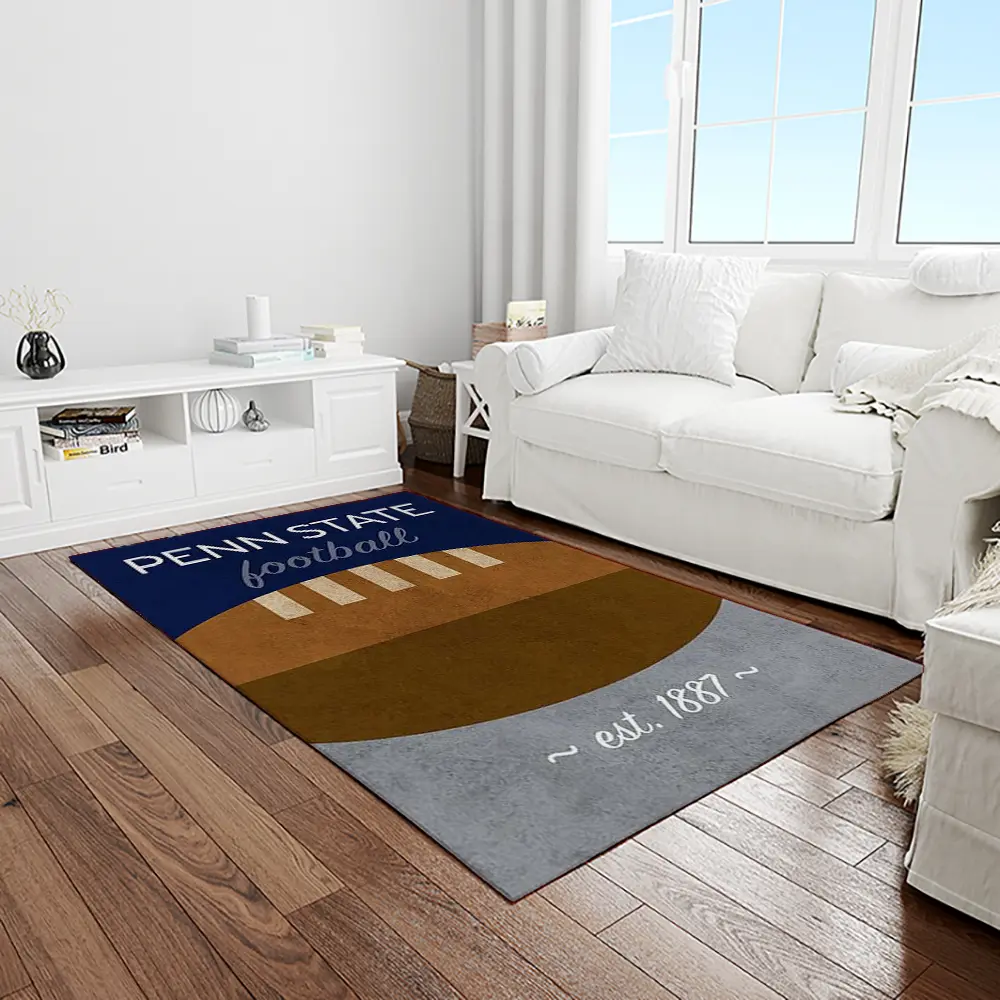 NCAA Penn State Nittany Lions College Sport Basketball And Foolball Team Logo Rectangle Area Rug PSNL38