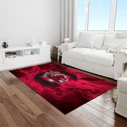NCAA South Carolina Gamecocks College Sport Basketball And Foolball Team Logo Rectangle Area Rug SCG16
