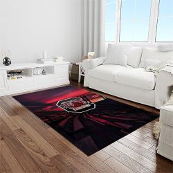 NCAA South Carolina Gamecocks College Sport Basketball And Foolball Team Logo Rectangle Area Rug SCG27