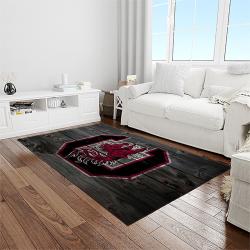 NCAA South Carolina Gamecocks College Sport Basketball And Foolball Team Logo Rectangle Area Rug SCG28
