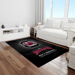 NCAA South Carolina Gamecocks College Sport Basketball And Foolball Team Logo Rectangle Area Rug SCG32