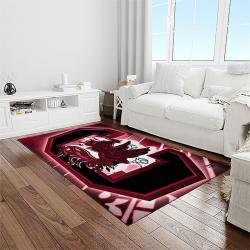 NCAA South Carolina Gamecocks College Sport Basketball And Foolball Team Logo Rectangle Area Rug SCG36