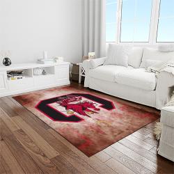 NCAA South Carolina Gamecocks College Sport Basketball And Foolball Team Logo Rectangle Area Rug SCG40