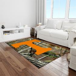 NCAA Tennessee Volunteers College Sport Basketball And Foolball Team Logo Rectangle Area Rug TVS01
