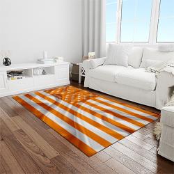 NCAA Tennessee Volunteers College Sport Basketball And Foolball Team Logo Rectangle Area Rug TVS02