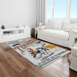 NCAA Tennessee Volunteers College Sport Basketball And Foolball Team Logo Rectangle Area Rug TVS04