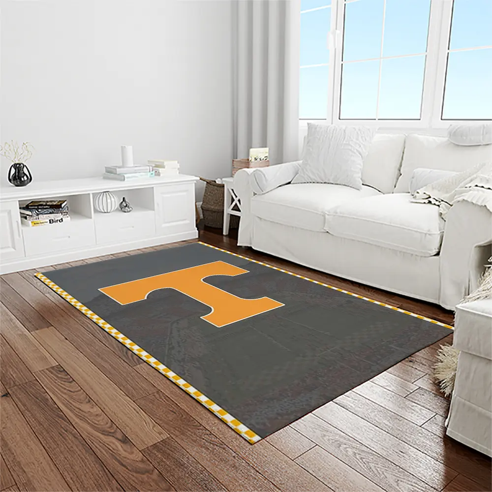 NCAA Tennessee Volunteers College Sport Basketball And Foolball Team Logo Rectangle Area Rug TVS19